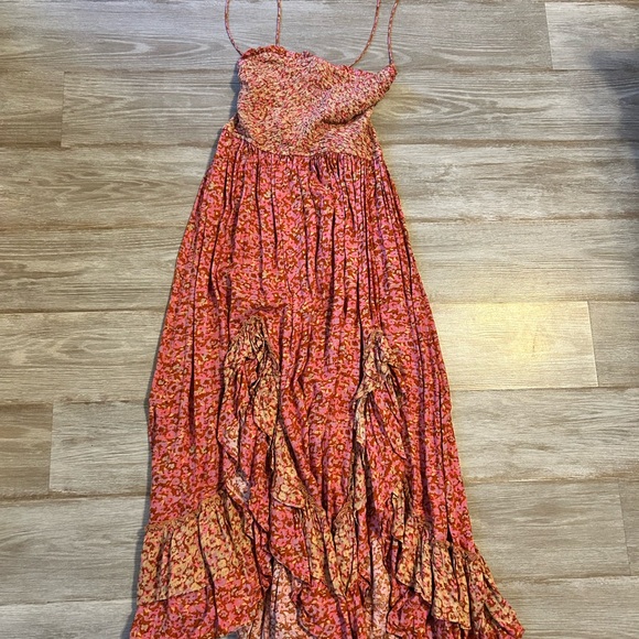 Free People One I Love Dress XS NWT Caramel Combo Floral Boho - Picture 5 of 6